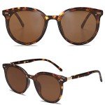 SOJOS Retro Round Sunglasses with Tortoise Frame