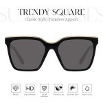 Trendy Oversized Polarized Square Sunglasses for All