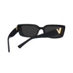 Trendy Black Rectangle Sunglasses with Gold Accent