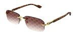 Gucci GG1221S Gold/Red Rectangular Sunglasses for Men