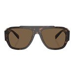 Versace Havana Pillow Sunglasses with Brown Lens