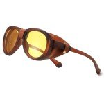 Retro Steampunk Polarized Sunglasses with Yellow Lens
