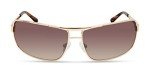 GUESS Men’s Gold Navigator Pilot Sunglasses, 68mm