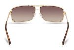 GUESS Men’s Gold Navigator Pilot Sunglasses, 68mm