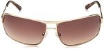 GUESS Men’s Gold Navigator Pilot Sunglasses, 68mm