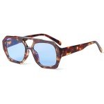 Trendy Retro Hexagonal Aviator Sunglasses for Women