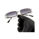 Rimless Purple Gradient Retro 90's Square Sunglasses