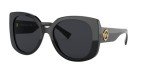 Versace Black Rectangle Sunglasses with Grey Lens