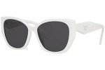 Prada Talc/White Dark Grey Square Sunglasses 56mm