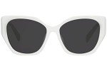 Prada Talc/White Dark Grey Square Sunglasses 56mm
