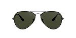 Ray-Ban Classic Aviator Sunglasses, Black/G-15 Green