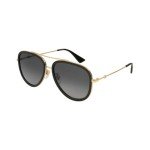 Gucci Gold/Grey Polarized Aviator Sunglasses Bundle