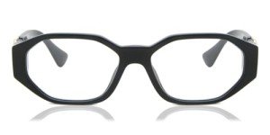 Versace Black Frame Sunglasses for Men, 56MM
