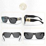 Versace VE4406 Black Rectangle Sunglasses + Eyewear Kit