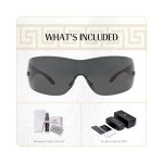Versace VE2054 Gunmetal Grey Square Shield Sunglasses