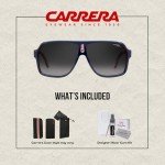 Carrera CA1001/S Blue Red Aviator Sunglasses Bundle