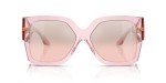 Versace Women's Transparent Pink Sunglasses with Mirror Lenses