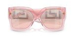 Versace Women's Transparent Pink Sunglasses with Mirror Lenses