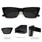 Trendy Polarized Rectangle Cat Eye Sunglasses SJ2354