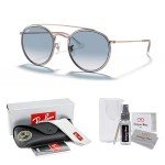 Ray-Ban RB3647N Double Bridge Round Sunglasses + Kit