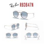 Ray-Ban RB3647N Double Bridge Round Sunglasses + Kit