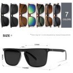 VANLINKER Polarized Square Sunglasses with UV Protection