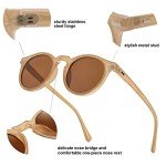Gleyemor Vintage Polarized Round Sunglasses for Men