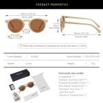 Gleyemor Vintage Polarized Round Sunglasses for Men