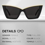 SAINT LAURENT SL 570 Cat-Eye Sunglasses Bundle