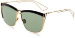 Dior MY2 Black Yellow Gold Cat Eye Sunglasses