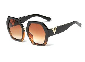 Trendy Extra Large Hexagonal Sunglasses for Women