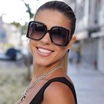 Personalized Large Frame Women's Sunglasses with Logo