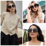 Trendy Extra Large Hexagonal Sunglasses for Women