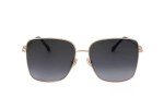 Jimmy Choo Women's Polarized Rectangular Sunglasses - Black Gold