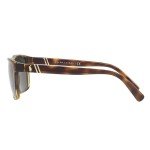Ralph Lauren Shiny Dark Havana Rectangle Sunglasses