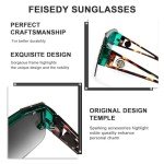FEISEDY Square Flat Top Shield Sunglasses