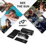 FEISEDY Square Flat Top Shield Sunglasses