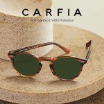CARFIA Polarized Men's Retro Round Sunglasses