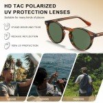 CARFIA Polarized Men's Retro Round Sunglasses