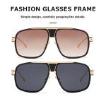AEVOGUE Men's Big Frame Metal Square Sunglasses