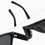 VANLINKER Trendy Black Square Sunglasses with UV Protection