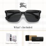 Carnaby Black Square Sunglasses for Men + iWear Kit