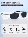 AEVOGUE Men's Polarized Retro Rectangle Sunglasses