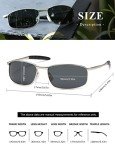 AEVOGUE Men's Polarized Retro Rectangle Sunglasses