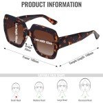 STORYCOAST Women's Retro Oversized Square Sunglasses