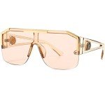 AIEYEZO Oversized Square Sunglasses in Clear Brown