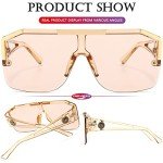 AIEYEZO Oversized Square Sunglasses in Clear Brown