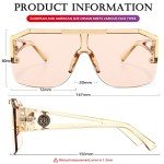 AIEYEZO Oversized Square Sunglasses in Clear Brown