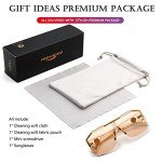 AIEYEZO Oversized Square Sunglasses in Clear Brown