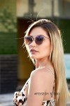 FEISEDY Vintage Polarized Cat Eye Sunglasses